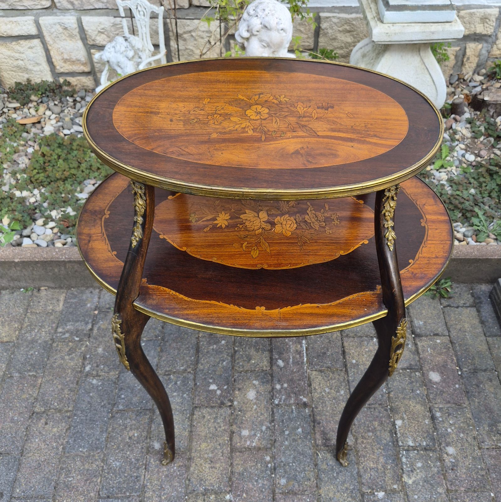 Antiker Tisch Beistelltisch Etagere